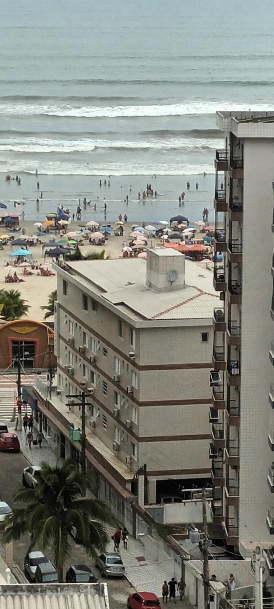 Apto Com Sacada Gourmet Vista Mar Praia Grande  Eksteriør bilde